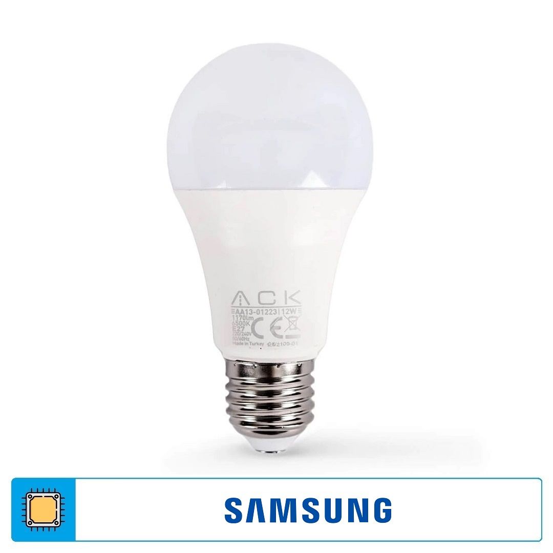 ACK AA13-01223 12 Watt LED Ampul - SAMSUNG LED - Beyaz Işık (6500K)