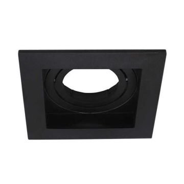 JUPITER JK639 S Siyah Sıva Altı Kare Spot Kasası - Plastik