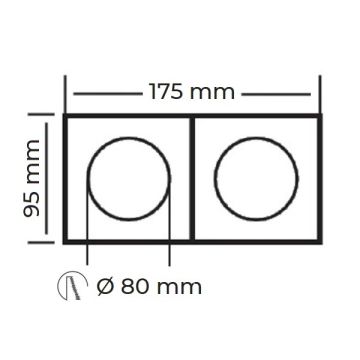 K2 GLOBAL KDA883 Siyah-Gold İkili Spot Kasası