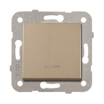 VİKO Novella/Trenda 92605219 Işıklı Anahtar Düğmesi [Bronz]