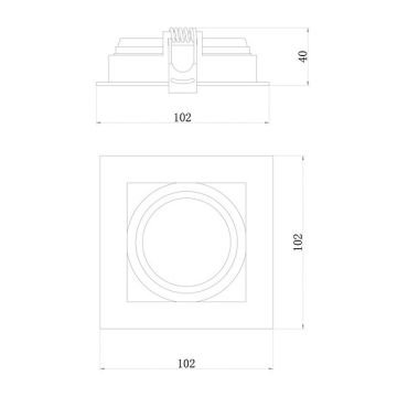 JUPITER JK639 B Beyaz Sıva Altı Kare Spot Kasası - Plastik