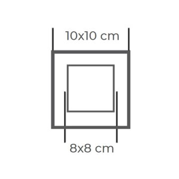 K2 GLOBAL KDA854 Beyaz-Siyah Kare Sıva Altı Spot Kasası