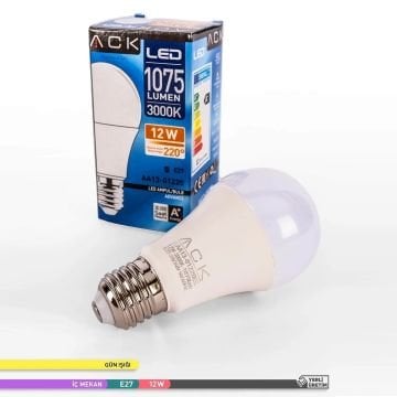 ACK AA13-01220 12 Watt LED Ampul - SAMSUNG LED - Gün ışığı (3000K)