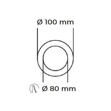K2 GLOBAL KDA856 Beyaz-Siyah Yuvarlak Sıva Altı Spot Kasası