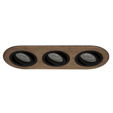goldX ZE809-BRE 12 Watt Bronz Eskitme Sıva Altı Üçlü Oval LED Spot (SAMSUNG LED & EAGLERISE Driver)