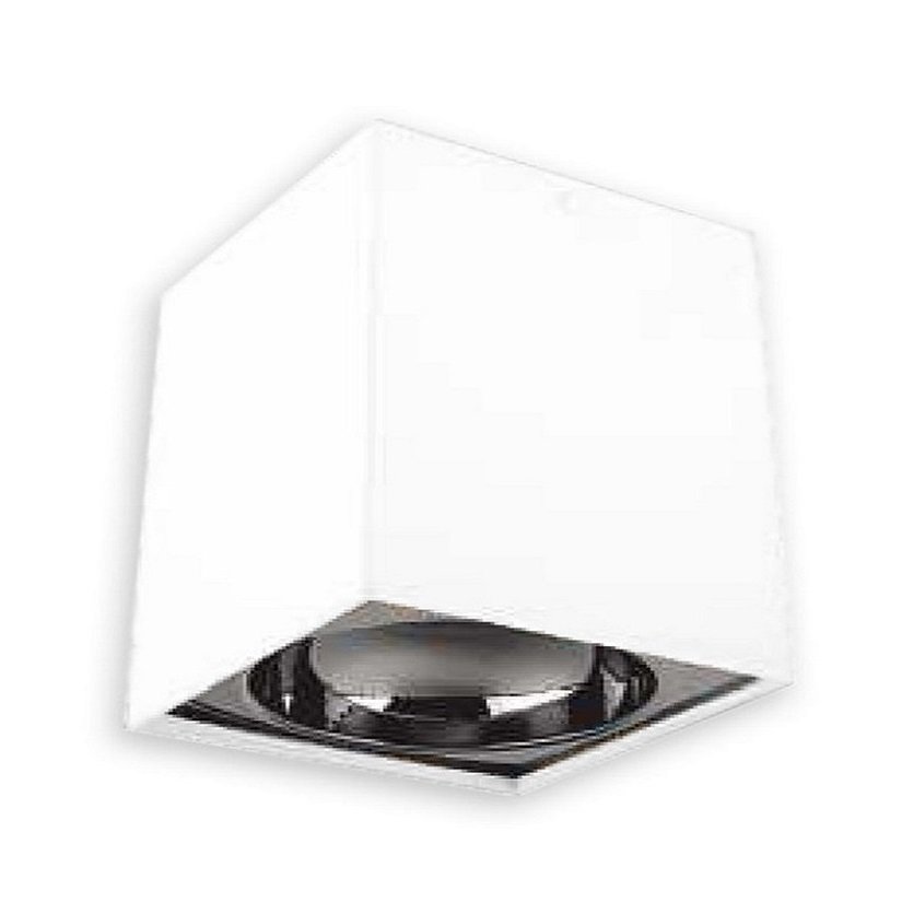 inoled 9254-05 10x10x10 cm Beyaz-Platin Sıva Üstü Spot Kasası - GU10 Duylu - Metal