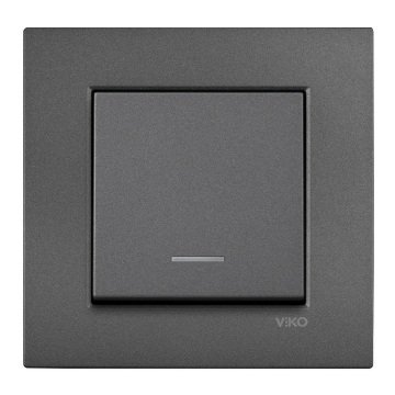 VİKO Novella/Trenda 92605419 Işıklı Anahtar Düğmesi [Füme]