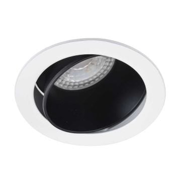 JUPITER JH718 B&S Beyaz-Siyah Sıva Altı Hareketli Yuvarlak Spot Kasası - Metal