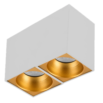 10x20x10 cm Beyaz-Bakır Sıva Üstü Spot