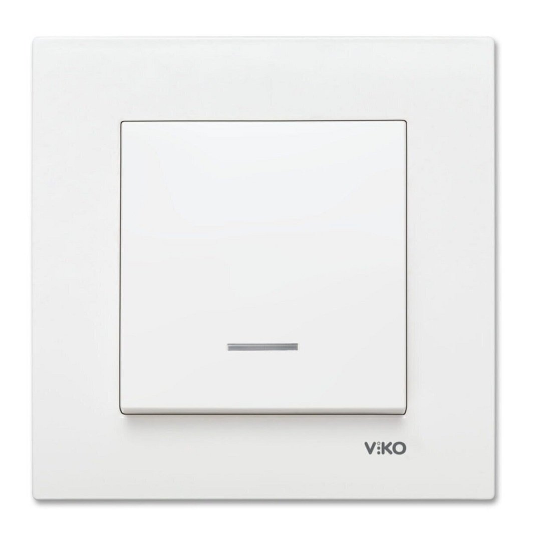 VİKO Novella/Trenda 92605719 Işıklı Anahtar Düğmesi [Beyaz]