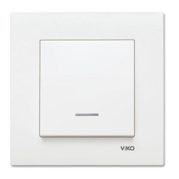 VİKO Novella/Trenda 92605719 Işıklı Anahtar Düğmesi [Beyaz]