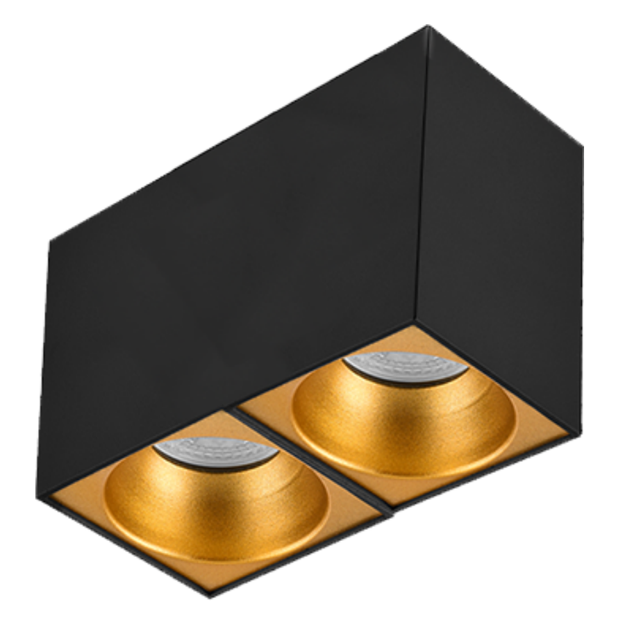 10x20x10 cm Siyah-Bakır Sıva Üstü Spot