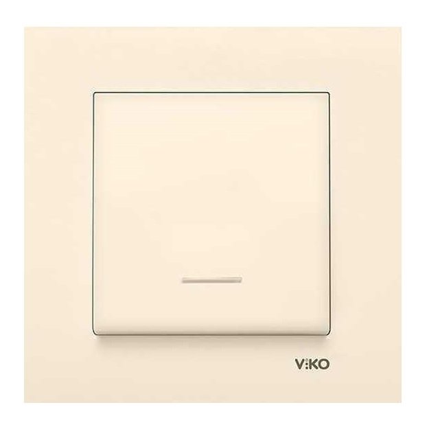 VİKO Novella/Trenda 92605819 Işıklı Anahtar Düğmesi [Krem]