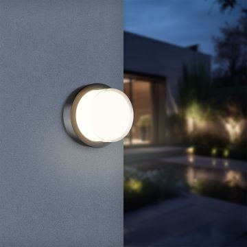 Braytron BG38-01001 15 Watt Siyah Kasa Yuvarlak Dış Mekan LED Aplik - Gün Işığı (3000K)