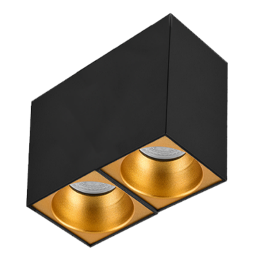 10x20x14 cm Siyah-Bakır Sıva Üstü Spot