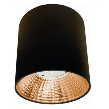 10x10 cm Siyah-Bakır Sıva Üstü Silindir Spot