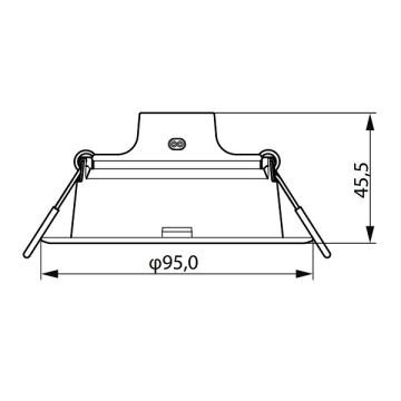 PHILIPS 3.5 Watt Sıva Altı Yuvarlak LED Panel - Beyaz Işık