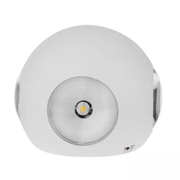 MOLLED MOL8020 3x4 Watt Beyaz 4 Yönlü Dış Mekan LED Aplik - Metal Gövde - Gün Işığı (3000K)