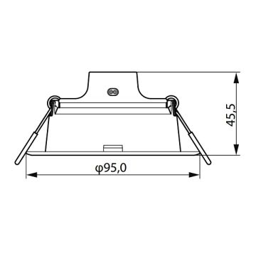 PHILIPS 3.5 Watt Sıva Altı Yuvarlak LED Panel - Gün Işığı (3000K)