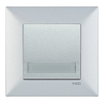 VİKO Novella/Trenda 92605027 Işıklı Etiketli Zil Anahtarı Düğmesi [Gümüş]