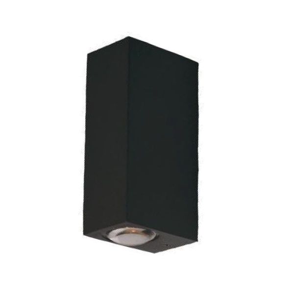 MOLLED MOL8000 2x3 Watt Siyah/Antrasit Çift Yönlü Dış Mekan LED Aplik - Gün Işığı (3000K) - Metal Gövde - IP54