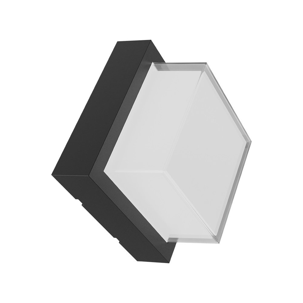 Braytron BG38-01301 15 Watt Siyah Kasa Kare Dış Mekan LED Aplik - Gün Işığı (3000K)