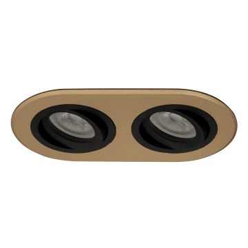 goldX ZE808-G 2x12 Watt Gold Sıva Altı İkili Oval LED Spot (SAMSUNG LED & EAGLERISE Driver)