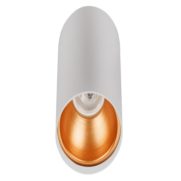 8x14 cm Beyaz-Bakır Sıva Üstü Silindir Spot