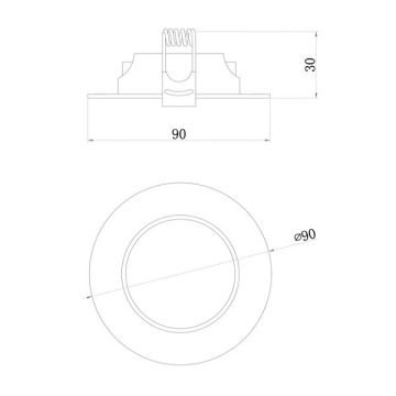 JUPITER JK510 B Beyaz Sıva Altı Yuvarlak Spot Kasası - Plastik