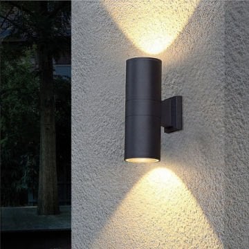 MOLLED MOL8028 Siyah/Antrasit/Beyaz Çift Yönlü Dış Mekan Aplik (Metal Gövde - GU10 Duylu)