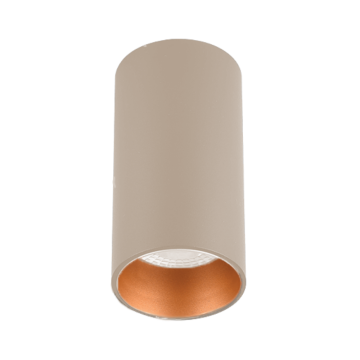 6x10 cm Bej-Bakır Sıva Üstü Silindir Spot