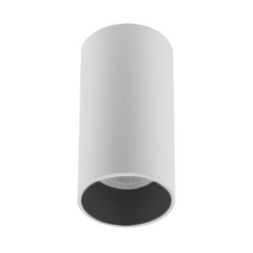 6x10 cm Beyaz-Siyah Sıva Üstü Silindir Spot