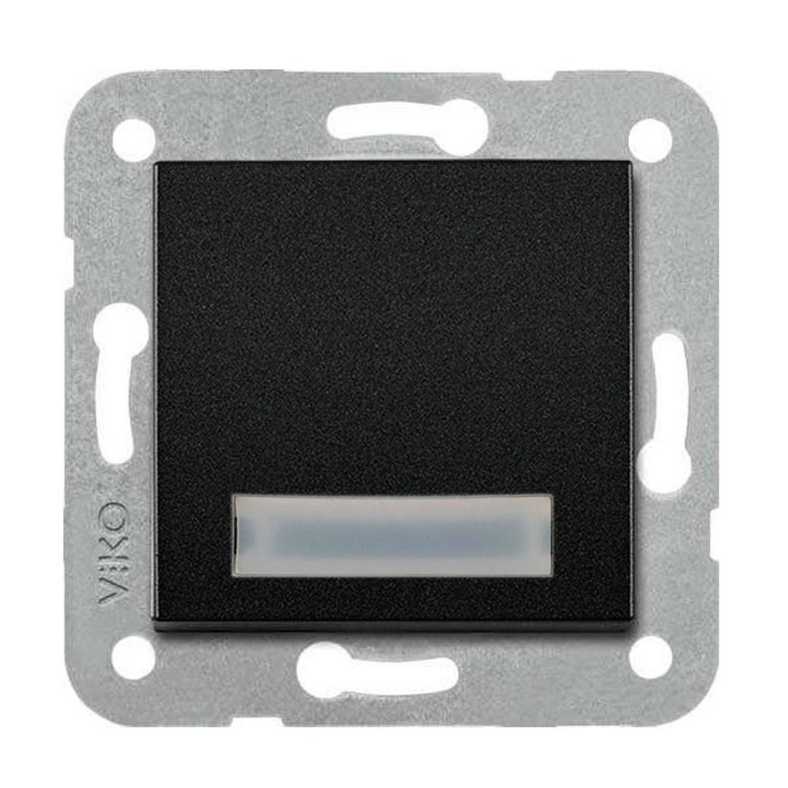 VİKO Novella/Trenda 92605527 Işıklı Etiketli Zil Anahtarı Düğmesi [Siyah]