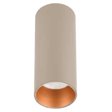 8x14 cm Bej-Bakır Sıva Üstü Silindir Spot
