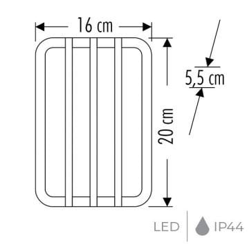 CATA CT-7086 KORSİKA 24 Watt Beyaz Dış Mekan LED Aplik - Beyaz Işık (6400K)