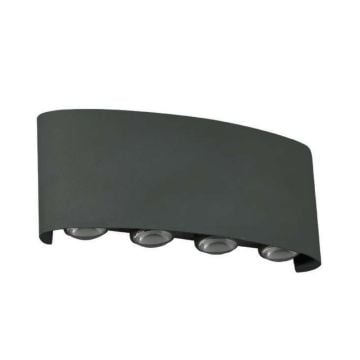 MOLLED MOL8016-4 2x4 Watt Siyah Çift Yönlü Dış Mekan LED Aplik (Metal Gövde)