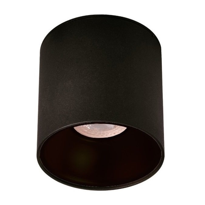 inoled 9241-02 10x10 cm Siyah Sıva Üstü Silindir Spot Kasası - GU10 Duylu - Metal