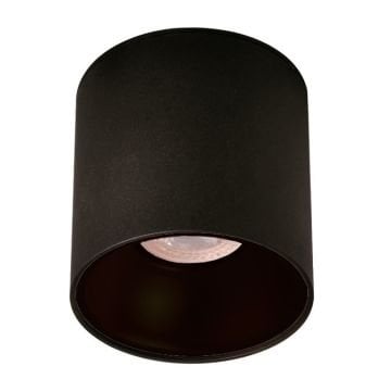 inoled 9241-02 10x10 cm Siyah Sıva Üstü Silindir Spot Kasası - GU10 Duylu - Metal