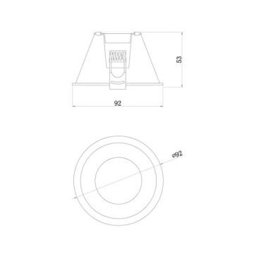 JUPITER JK659 B Beyaz Sıva Altı Yuvarlak Spot Kasası - Plastik