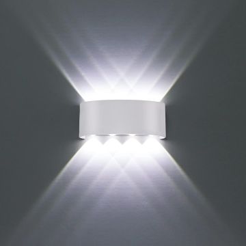 MOLLED MOL8016-4 2x4 Watt Beyaz Çift Yönlü Dış Mekan LED Aplik (Metal Gövde)