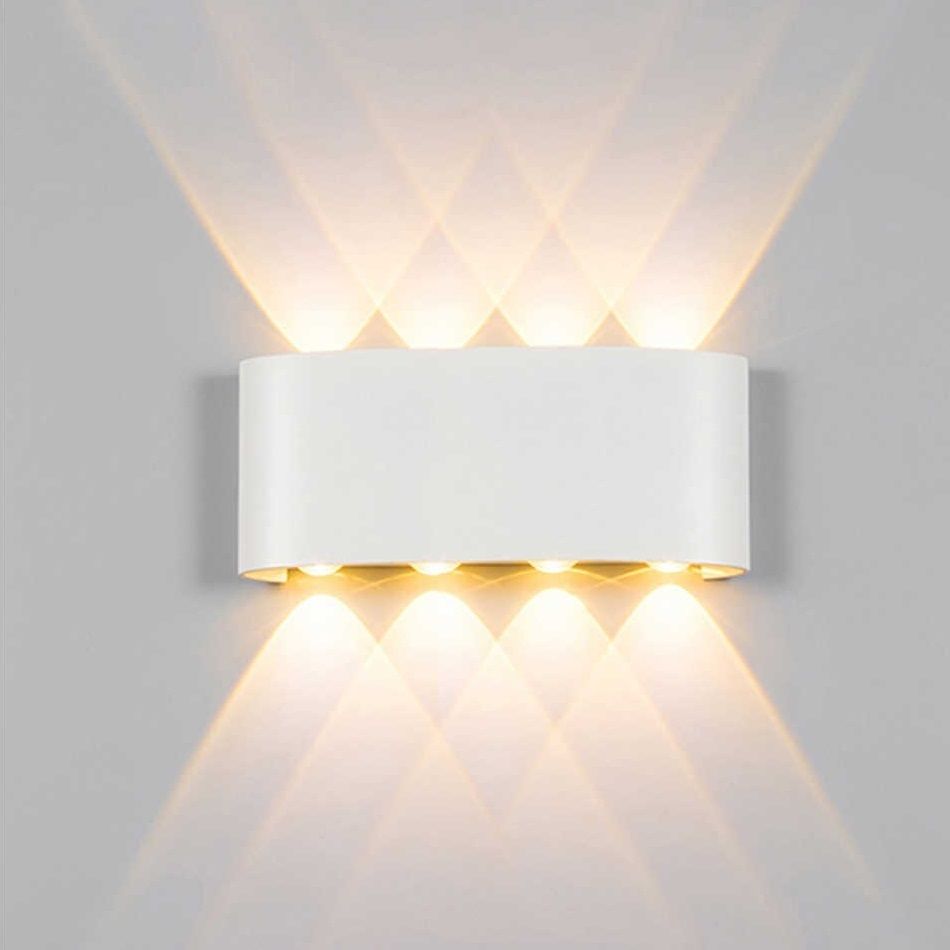 MOLLED MOL8016-4 2x4 Watt Beyaz Çift Yönlü Dış Mekan LED Aplik (Metal Gövde)