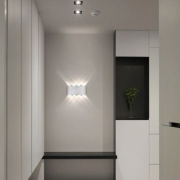 MOLLED MOL8016 2x3 Watt Siyah/Beyaz Çift Yönlü Dış Mekan LED Aplik (Metal Gövde)