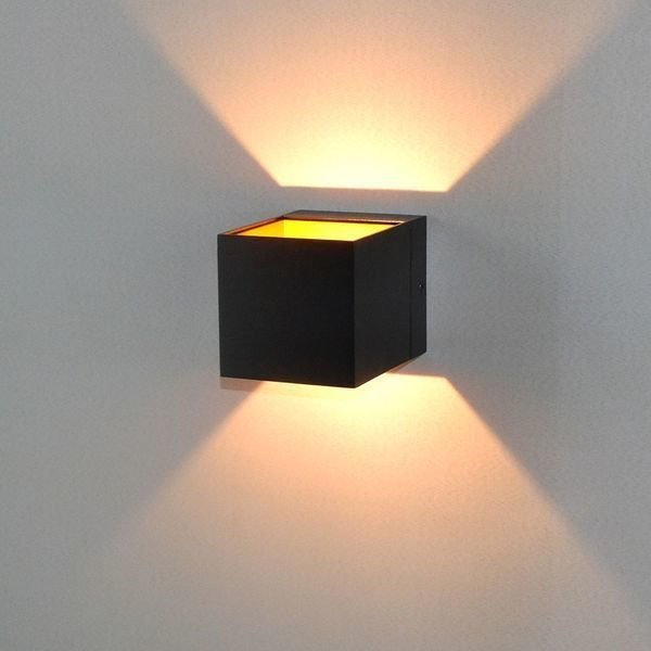 MOLLED MOL8011 2x3 Watt Siyah Çift Yönlü Dış Mekan LED Aplik - Metal Gövde - Gün Işığı (3000K)