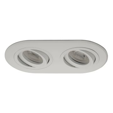 goldX ZE808-WH 2x12 Watt Beyaz Sıva Altı İkili Oval LED Spot (SAMSUNG LED & EAGLERISE Driver)