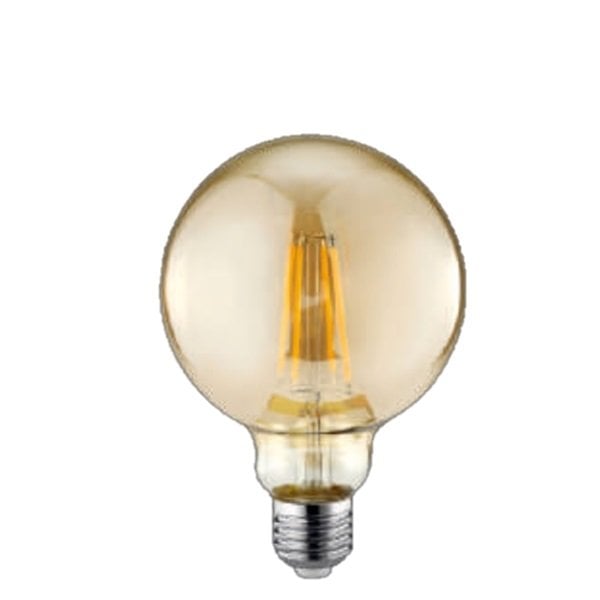 HELIOS HS 2061 6 Watt Şeffaf Camlı G95 Rustik LED Ampul - Amber