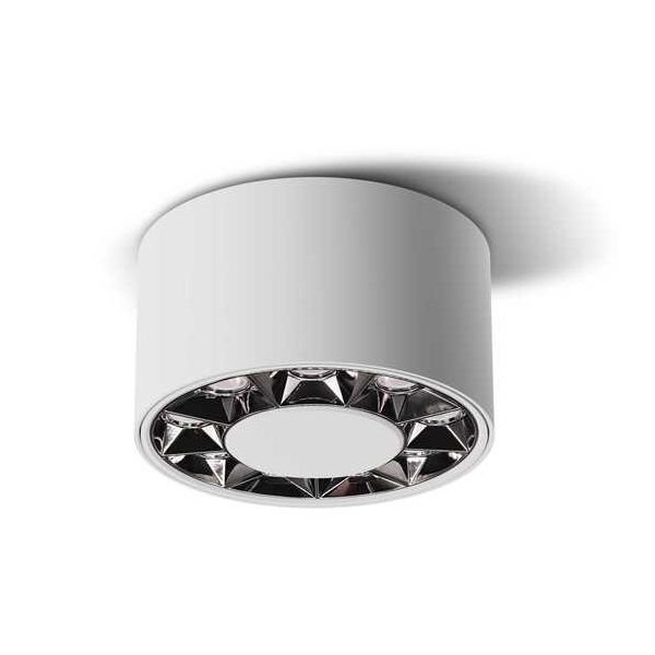 JUPITER LC501 B&SK 12 Watt 10x6 cm Beyaz-Koyu Krom Sıva Üstü LED Spot - Metal - Gün Işığı (3000K)