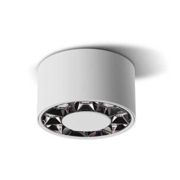 JUPITER LC501 B&SK 12 Watt 10x6 cm Beyaz-Koyu Krom Sıva Üstü LED Spot - Metal - Gün Işığı (3000K)