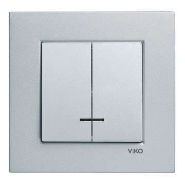 VİKO Novella/Trenda 92605050 Işıklı Komütatör Düğmesi [Gümüş]