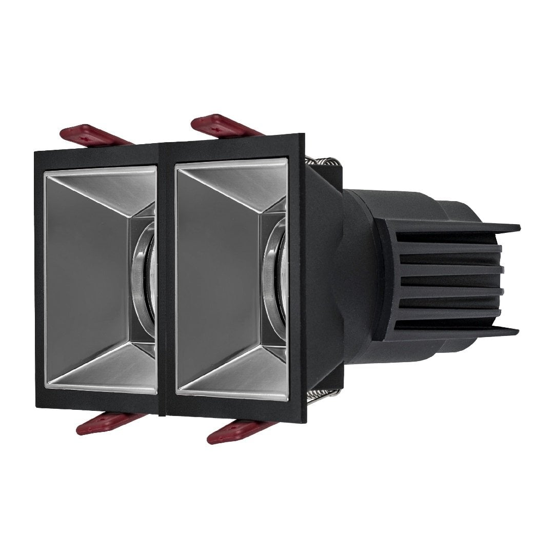 MOLLED MOL4163M 2x12 Watt Siyah-Platin Sıva Altı İkili LED Spot (SAMSUNG/OSRAM/PHILIPS LED & EAGLERISE/PHILIPS/LIFUD Driver)