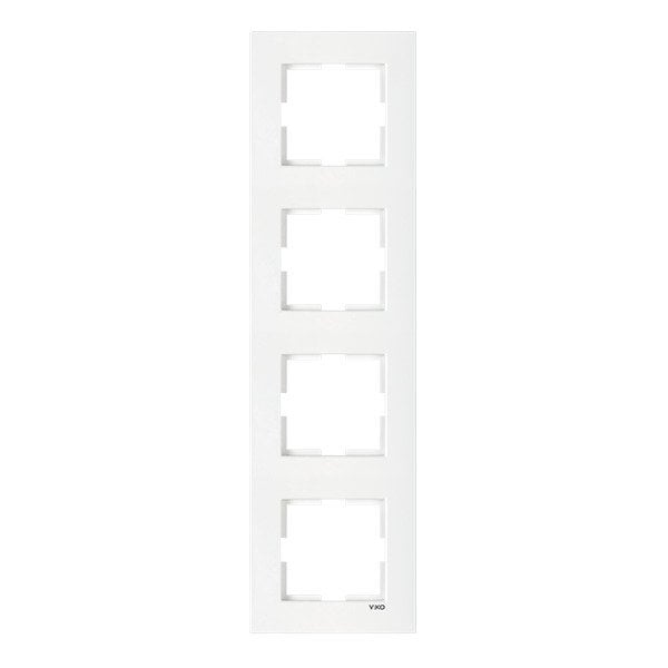 VİKO Karre 90960223 Dörtlü Dikey Çerçeve [Beyaz]
